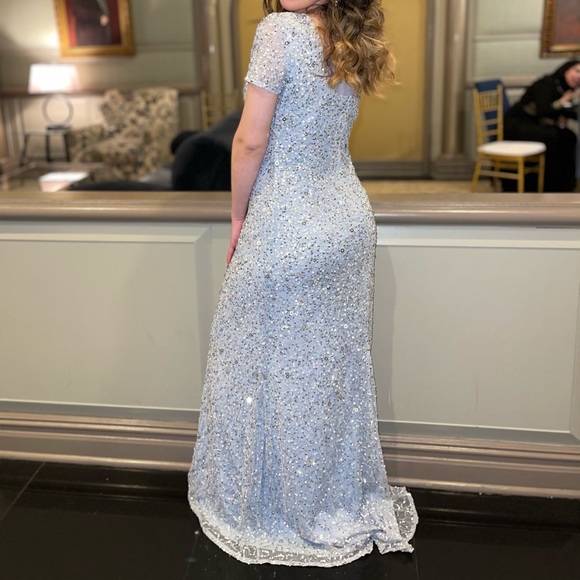 Adrianna Papell Scoop Back Sequin Gown - Picture 2 of 3